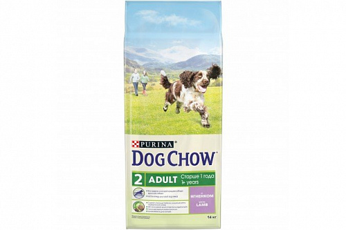 фото Dog Chow (Дог чау) - Adult Lamb&Rice корм для взрослых собак с ягненком и рисом, 14 кг - зоомагазин 4 лапы