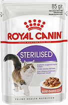 фото Royal Canin Sterilised (в соусе)-Роял Канин для стерилизованных в соусе, 85 гр - зоомагазин 4 лапы