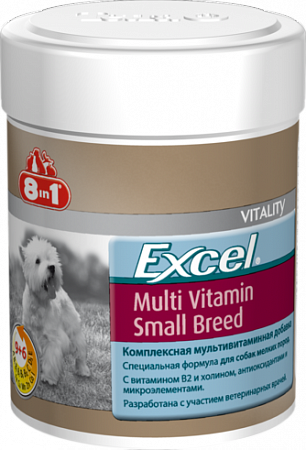 фото Excel 8 in 1 Мультивитамины для собак мелких пород 70 таб - зоомагазин 4 лапы