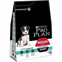 картинка Pro Plan (Про План) - Medium Puppy Sensitive Digestion, корм для щенков с чувствительным пищеварением, ягненок и рис, 12 кг от магазина