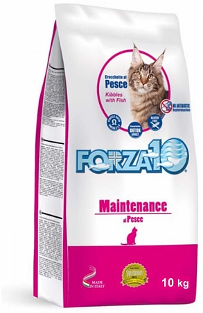 фото Forza10 (Форца 10) - Maintenance, сухой корм для взрослых кошек, с рыбой, 1 кг - зоомагазин 4 лапы