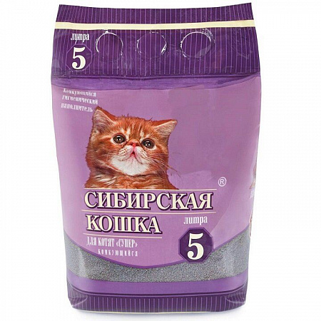 фото Сибирская Кошка для котят супер комкующийся 5 литров - зоомагазин 4 лапы