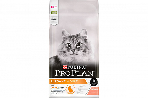 фото Pro Plan Elegant Лосось для здоровья кожи и красоты шерсти Сухой корм для кошек 1,5 кг - зоомагазин 4 лапы