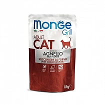 картинка Влажный корм Monge Grill для кошек 85гр  от магазина